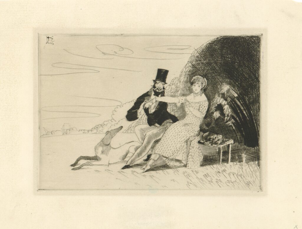 Miroslav Kraljević: Ljubavnici, suha igla, 1912.