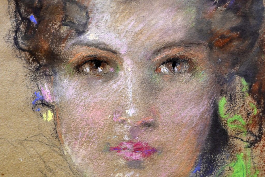 Robert Auer: Portret djevojke, pastel, između 1920. i 1930.