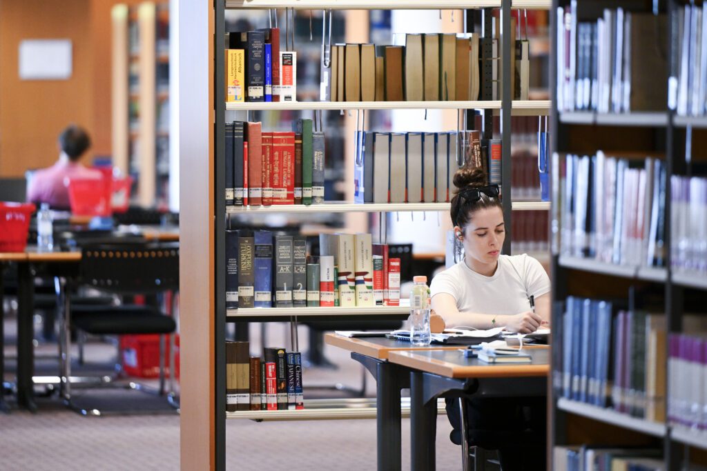 A reading room of NSK, the National and University Library in Zagreb.