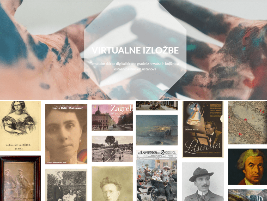 Segments of the homepage of NSK Online Exhibitions website.