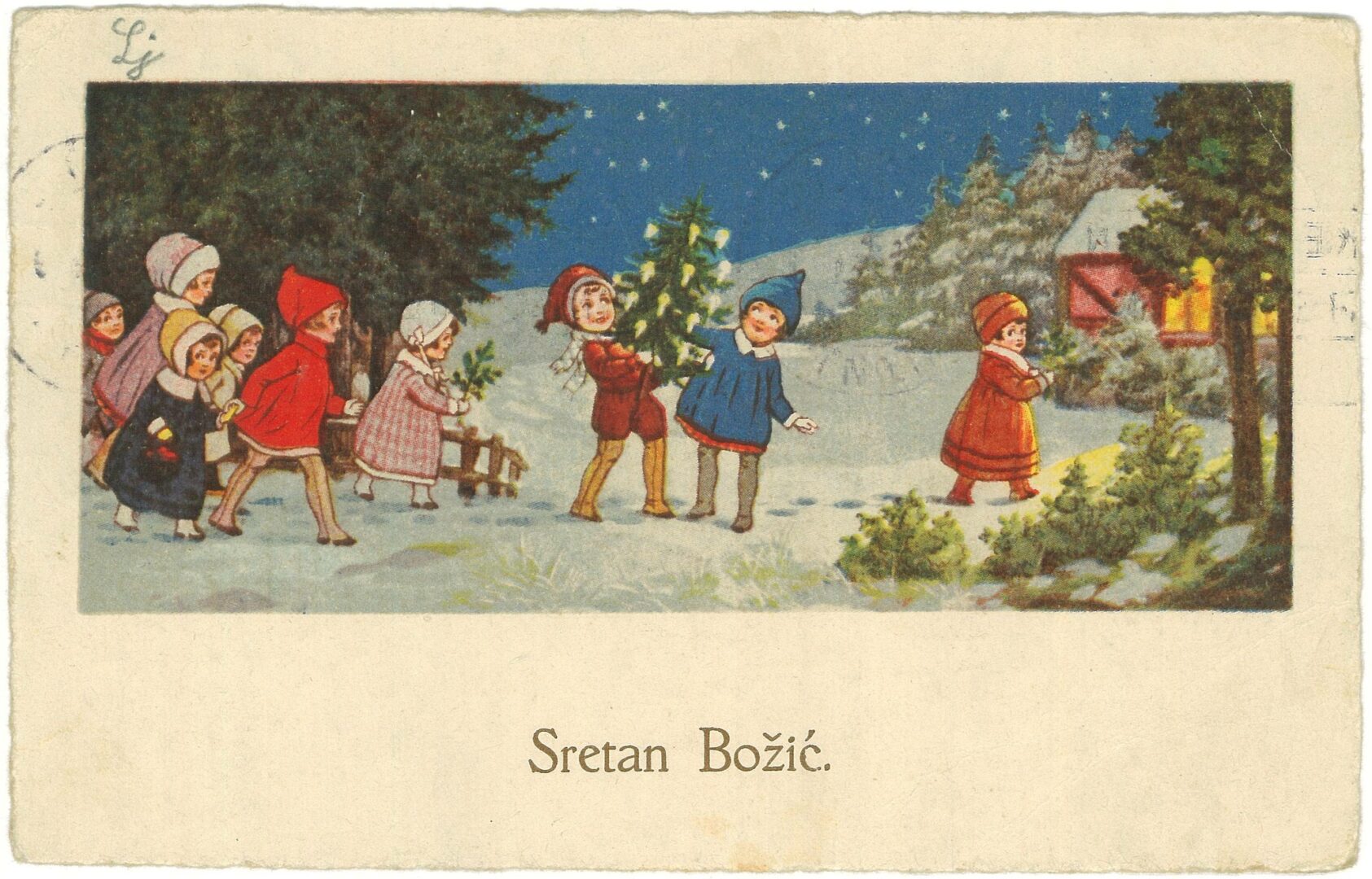 Radno vrijeme Knjižnice tijekom božićnih i novogodišnjih blagdana Božićna čestitka iz fonda Grafičke zbirke NSK