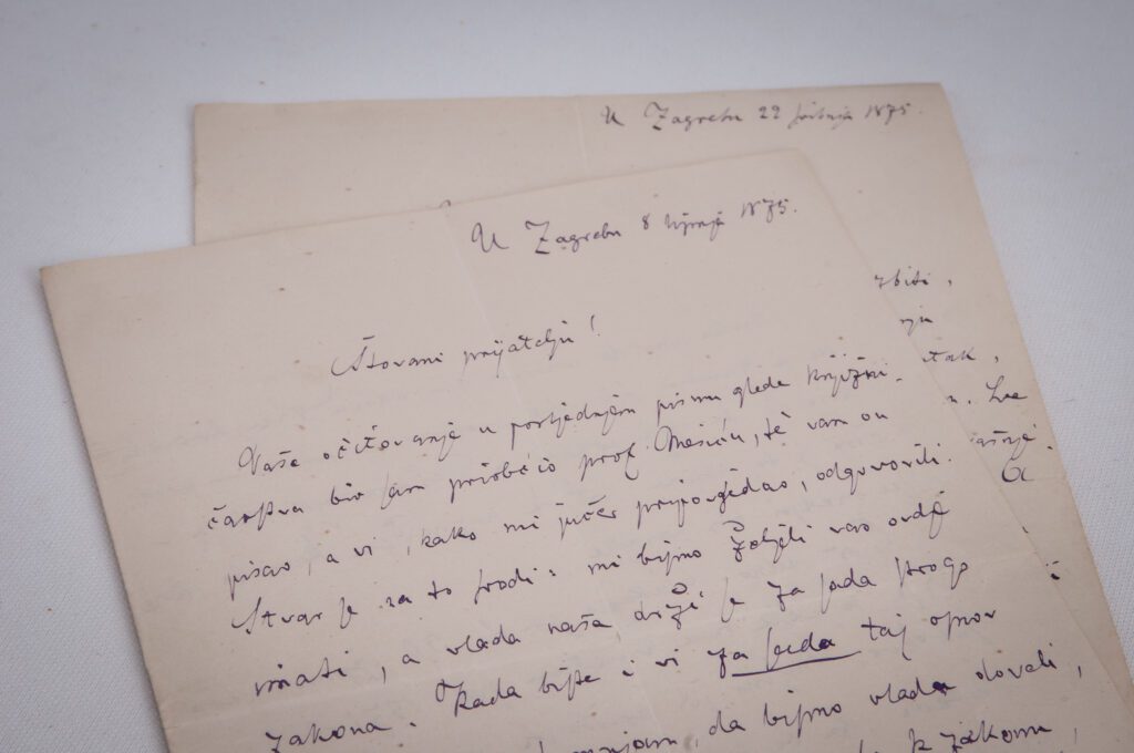 Pisma Franje Račkoga iz svibnja i lipnja 1875. godine Kostrenčiću