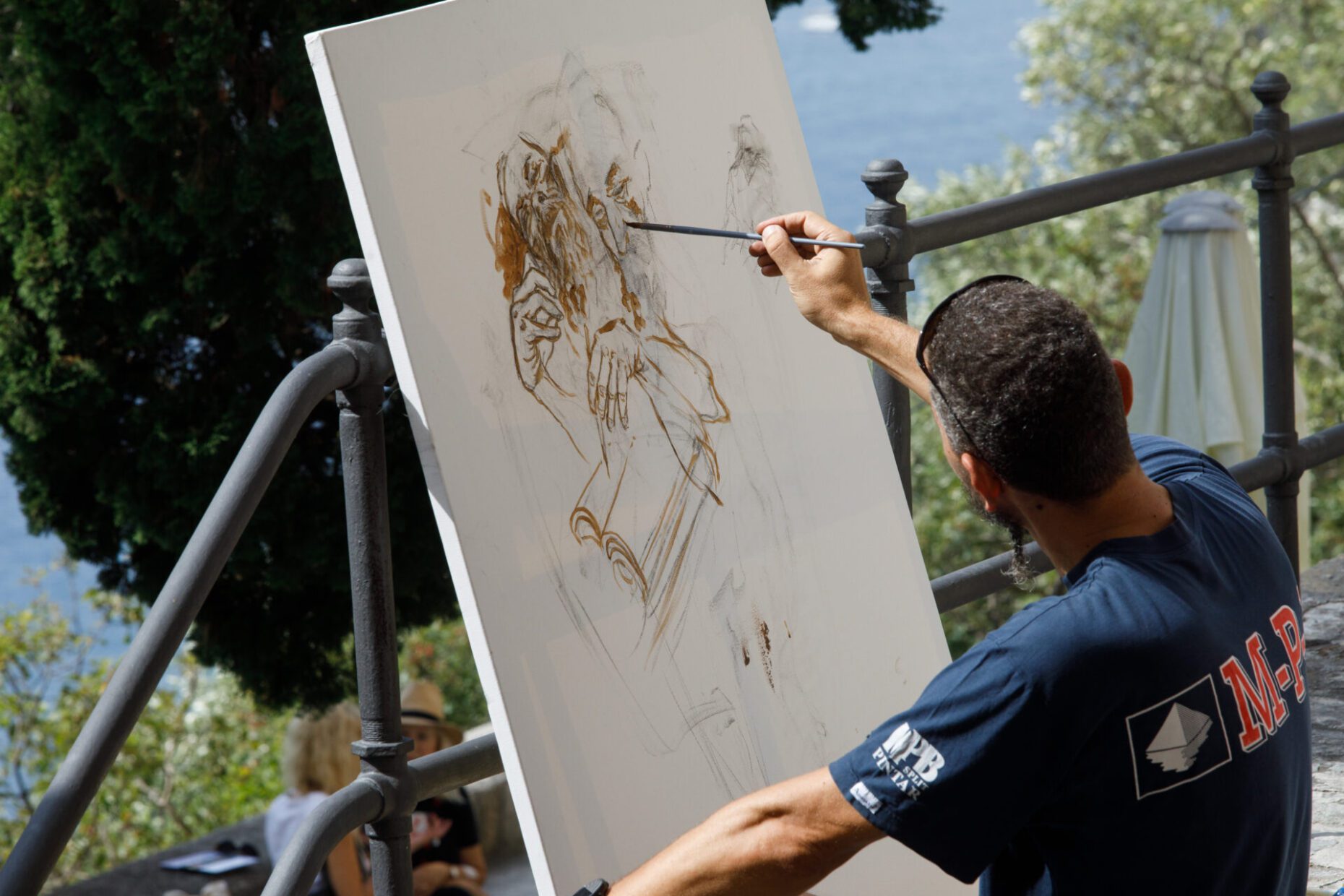 Fotografija prikazuje likovne radove s prikazom Svetog Jeronima