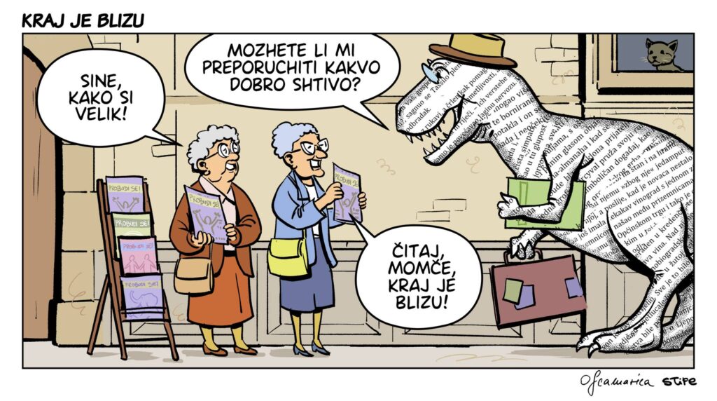 Croatian Book Night 2024 promotional material by Stipe Kalajžić and Dobrila Zvonarek.