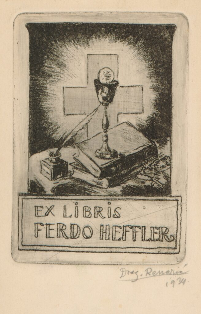 Dragutin Renarić: Ex libris Ferdo Heffler, 1934.