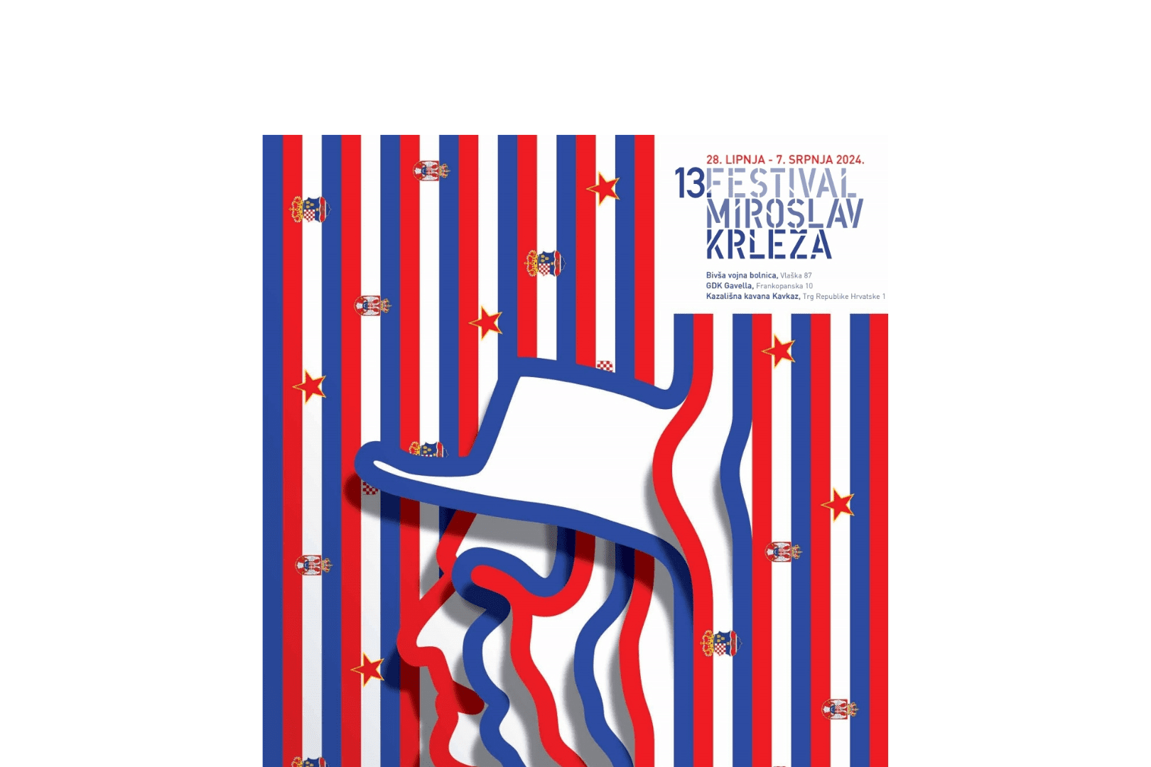 NSK to join 2024 Miroslav Krleža Festival Segment of the poster for the 2024 Miroslav Krleža Festival.