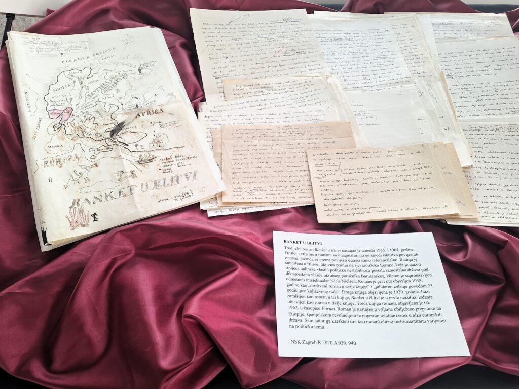 Miroslav Krleža's archive held by the NSK Manuscripts and Old Books Collection.