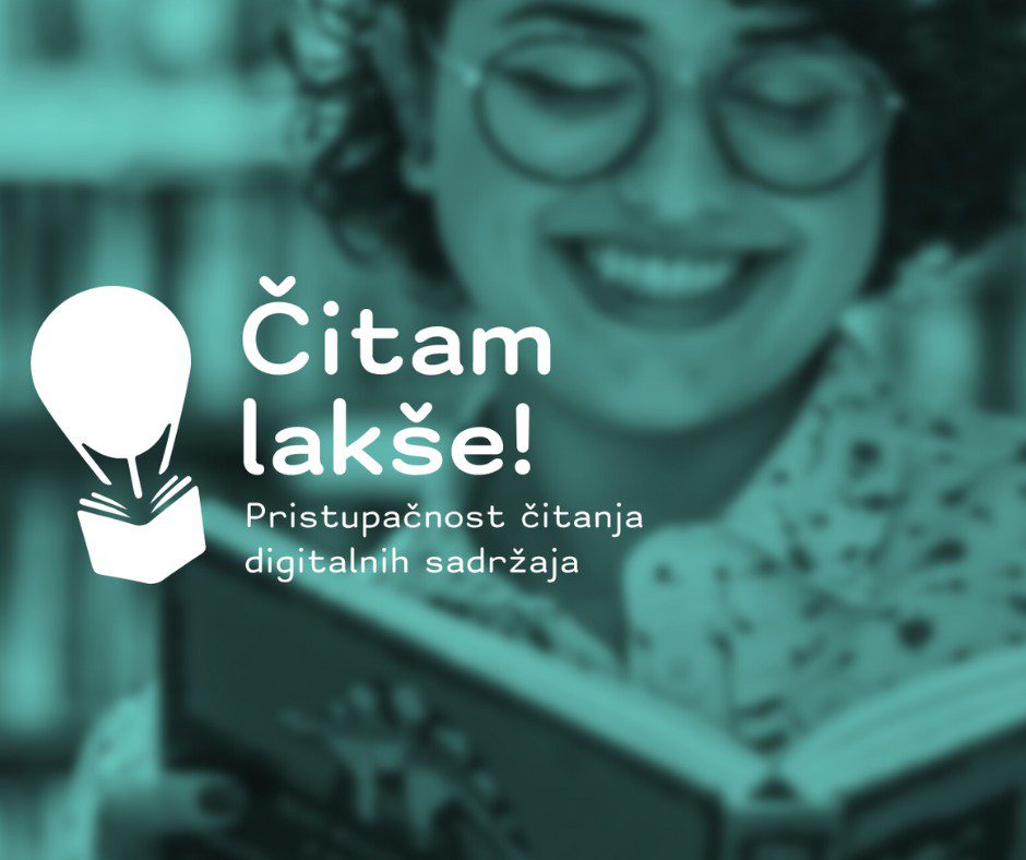 Logotip kampanje 'Čitam lakše!'.
