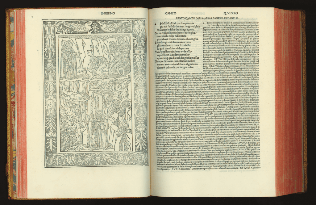 Dante Alighieri, La Commedia (1487). NSK Manuscripts and Old Books Collection.