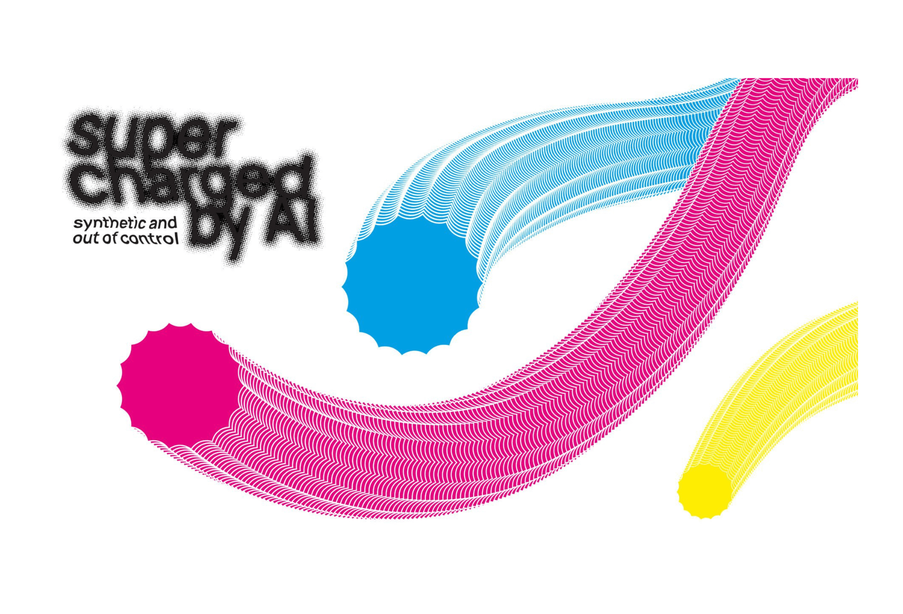 Visual identity of “Supercharged by AI” project.