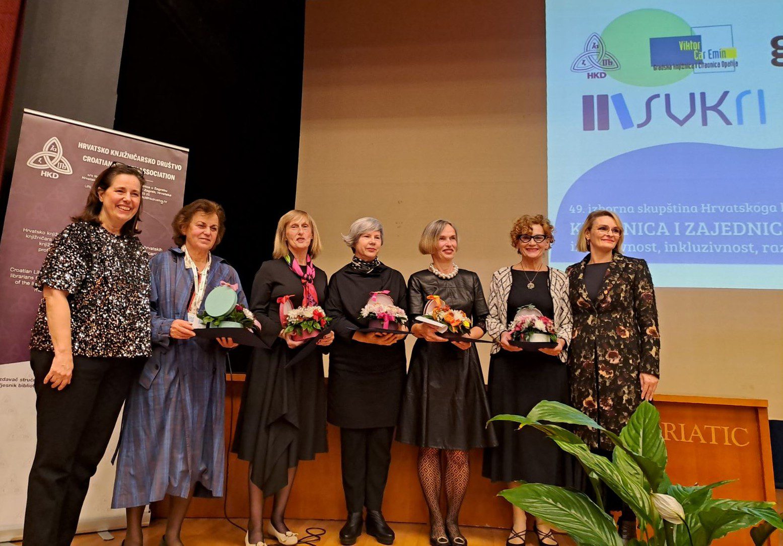 Dr. sc. Sofija Klarin, dobitnica Kukuljevićeve povelje i ostale dobitnice nagrade.