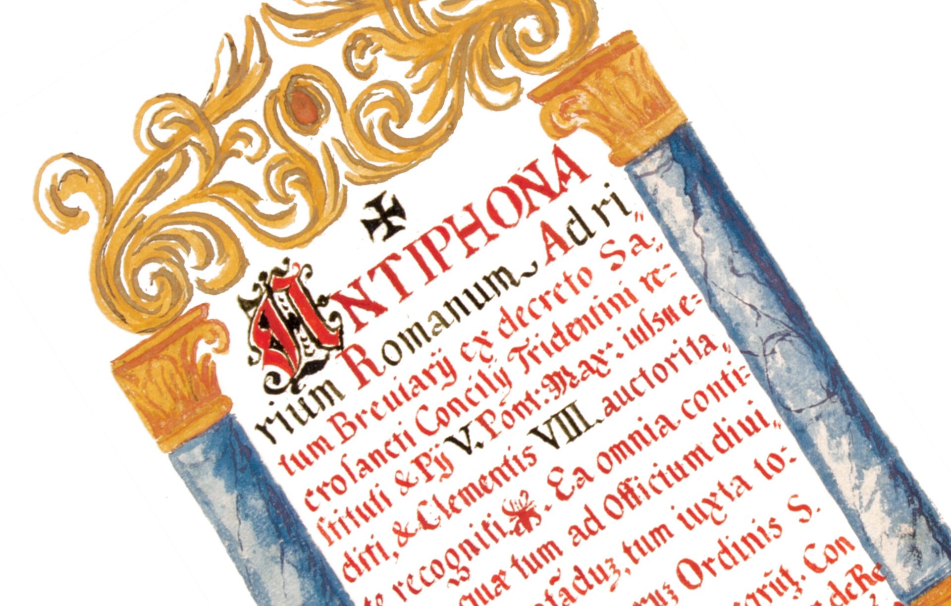 Ilustrativni vizual s motivom iz rukopisnog kodeksa Antiphonarium Romanum iz 1725. godine