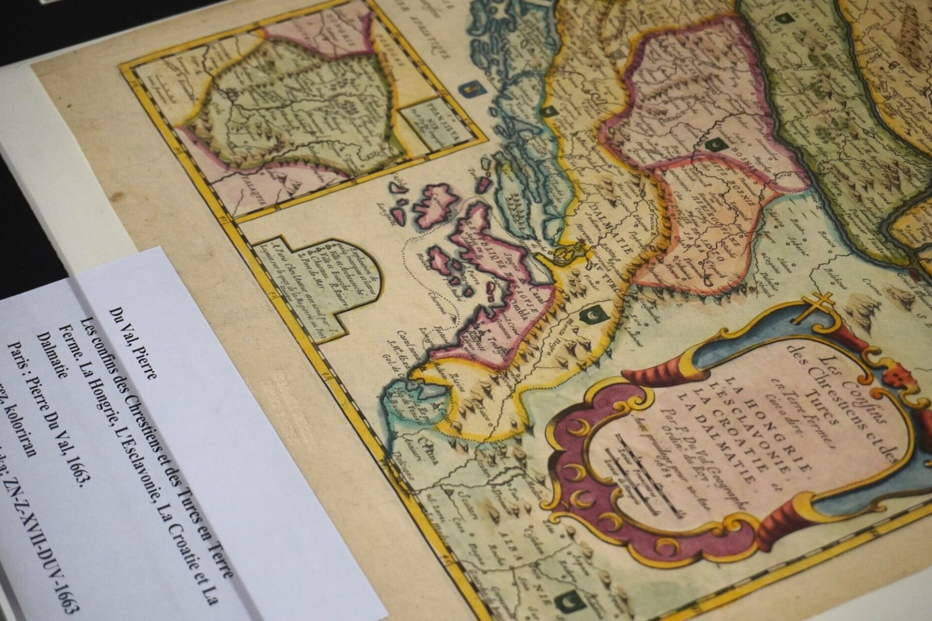 Some of the cartographic treasures displayed as part of the Library’s „Heritage at Hand at CroAtrium” programme.