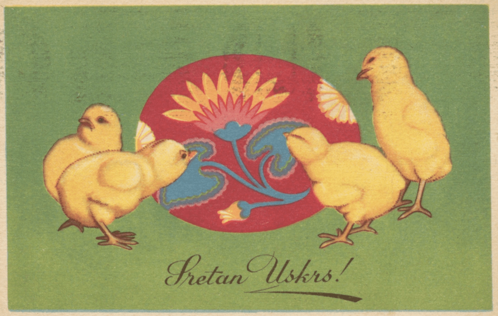Sretan Uskrs! Uskrsna čestitka (oko 1927.), Grafička zbirka NSK
