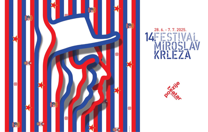 The visual identity of the 2025, 14th Miroslav Krleža Festival.