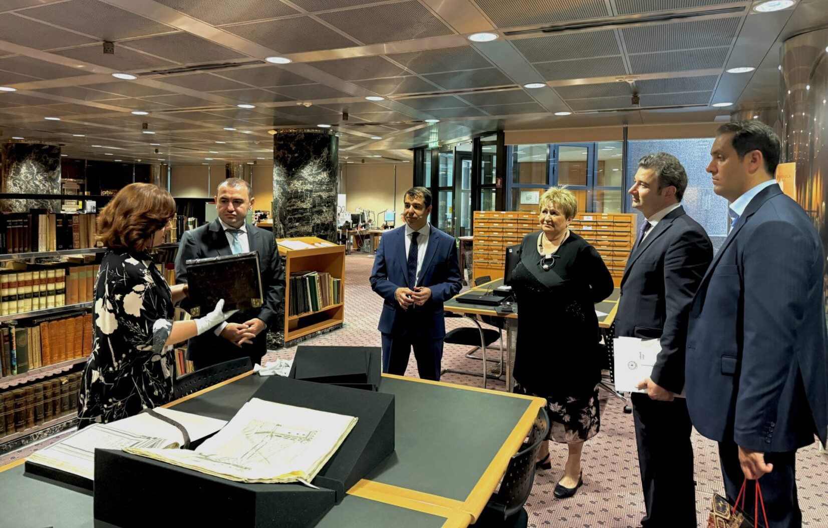 Azerbaijan’s delegation during a visit to NSK.