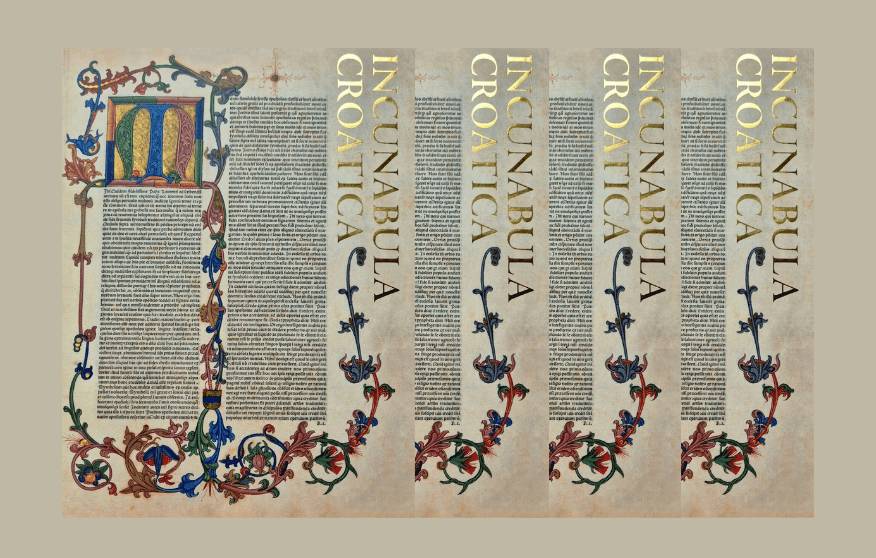 The covers of four copies of the 'Incunabula Croatica' monograph.