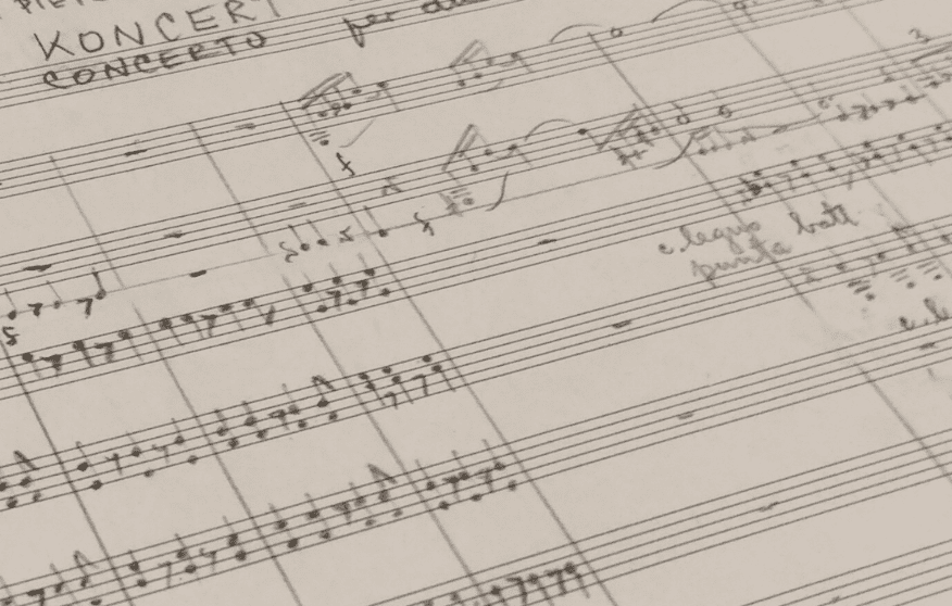 Detalj nota iz ostavštine Miroslava Miletića