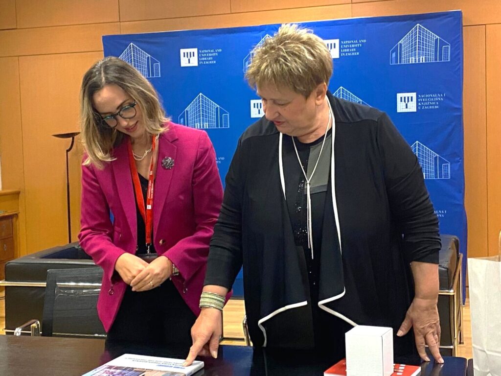 Ambassador of the Republic of Albania to Croatia Donika Hoxha and NSK Director General Dr Ivanka Stričević.