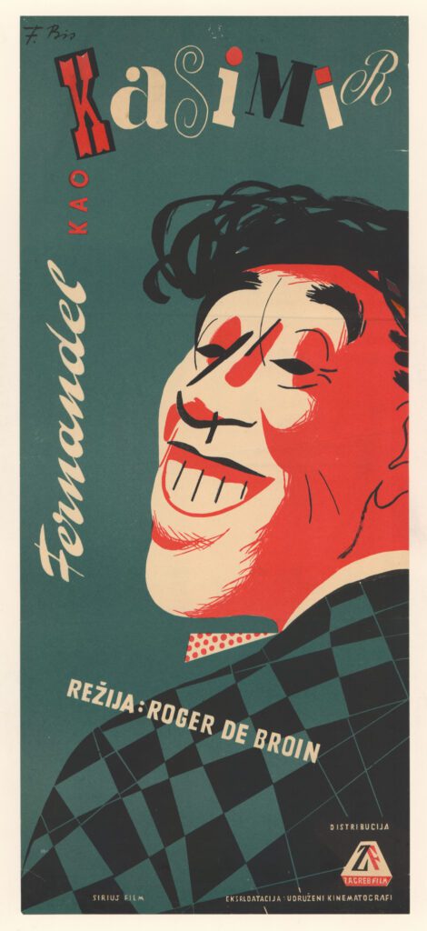 Ferdo Bis, plakat Fernandel kao Kasimir, oko 1950–1960.