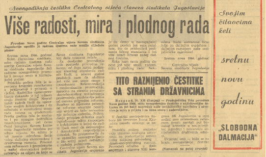 Izvor: Slobodna Dalmacija, 1965., Nacionalna i sveučilišna knjižnica u Zagrebu