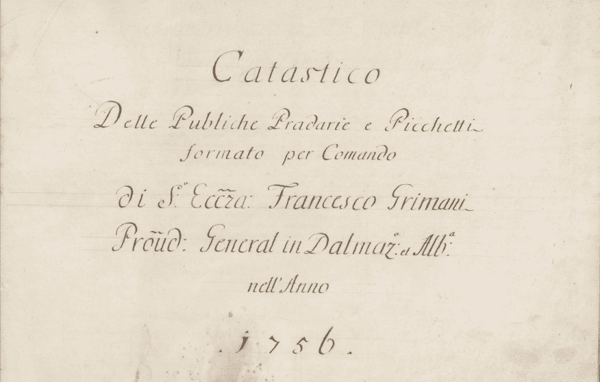 Grimanijev rukopisni katastar Dalmacije iz 1756.