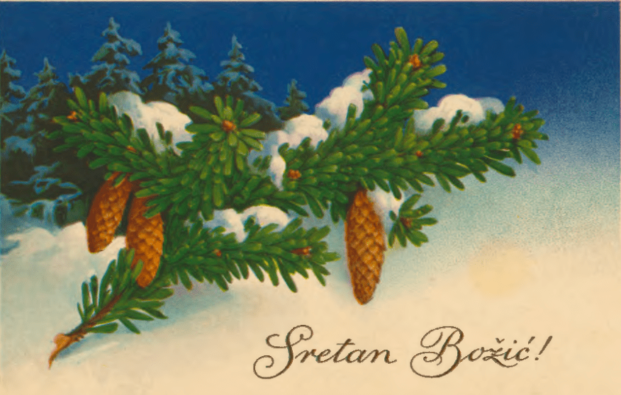 A Christmas card (c. 1939). NSK Print Collection.