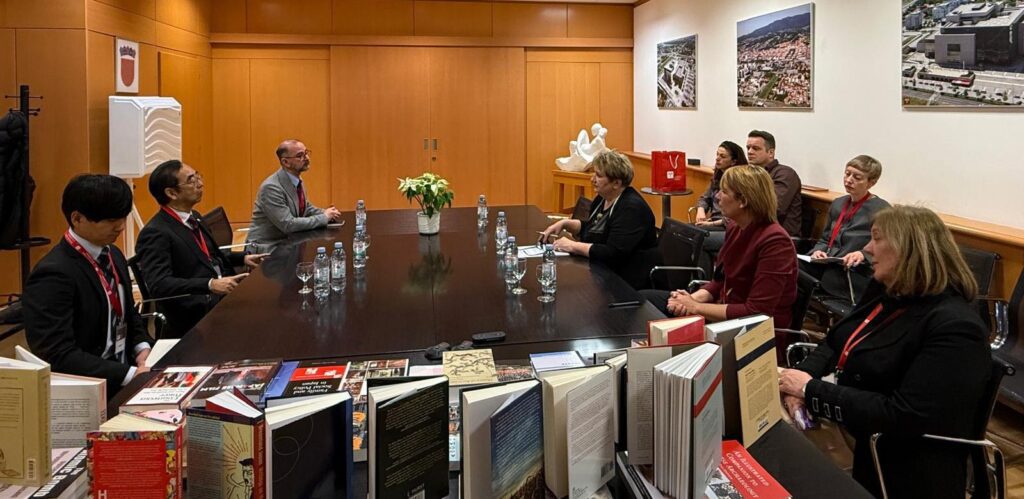 Japan's embassy's in Croatia meeting with the NSK Director General Dr Ivanka Stričević and other members of NSK's staff. 