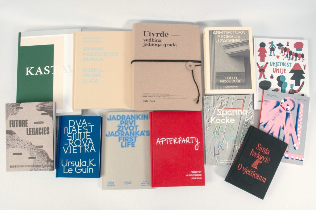 The covers of best designed Croatian books published in 2025.