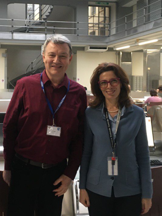 Ivo Tokić i Caterina Guiducci u talijanskoj nacionalnoj knjižnici Biblioteca Nazionale Centrale di Firenze (BNCF).