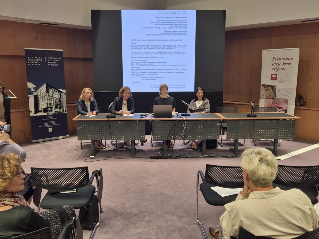 Na slici su: mr. sc. Anuška Deranja Crnokić, dr. sc. Nina Obuljen Koržinek, dr. sc. Ivona Despot i Dražena Vrselja (slijeva nadesno).