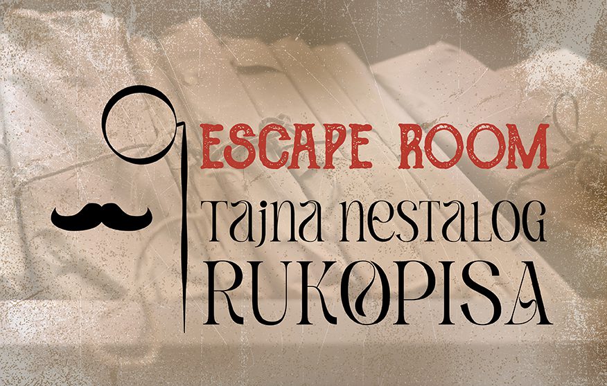 Vizualni identitet događanja escape rooma Tajna izgubljenog rukopisa